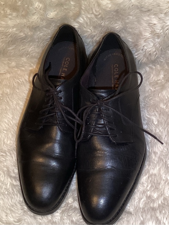 Cole Haan flexcraft Black Leather Lace-Up Derbys shoes size 10.5 main image 5